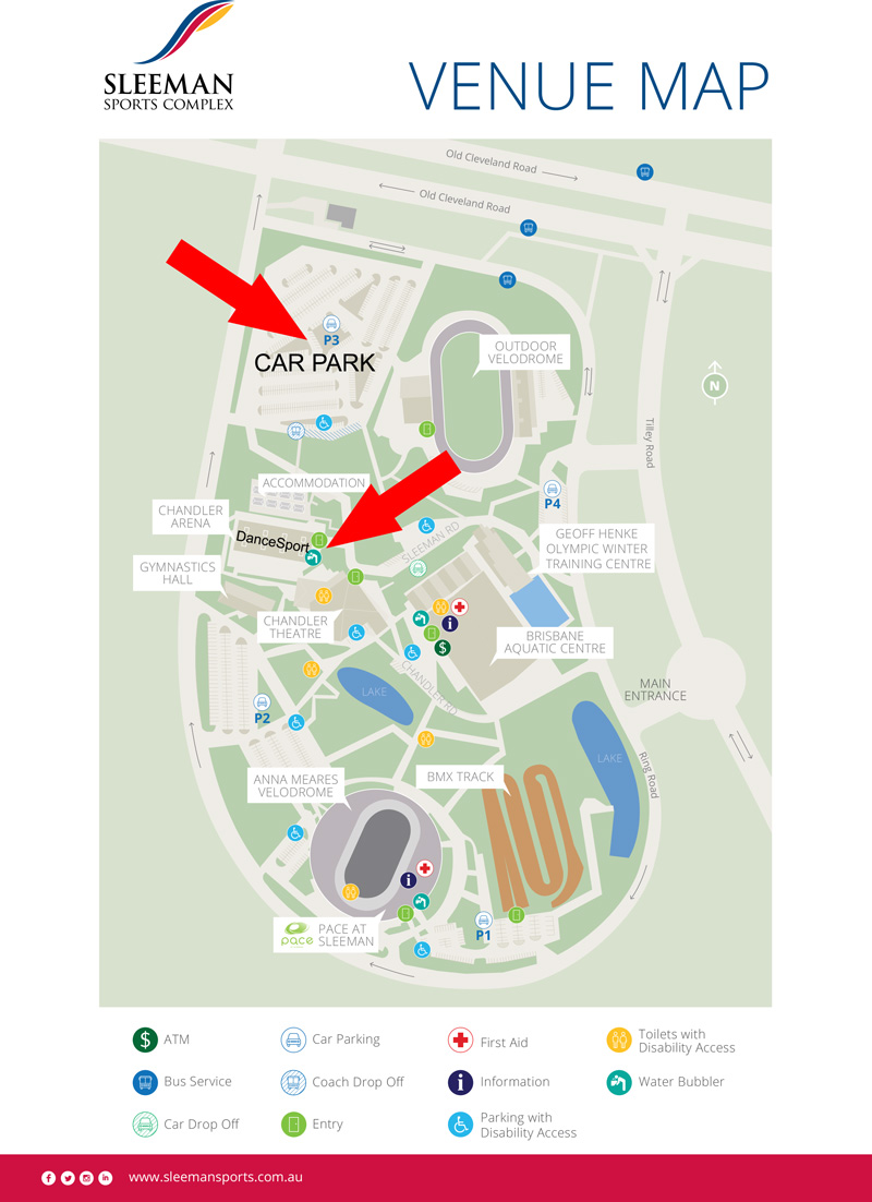 Sleeman sports complex venue map